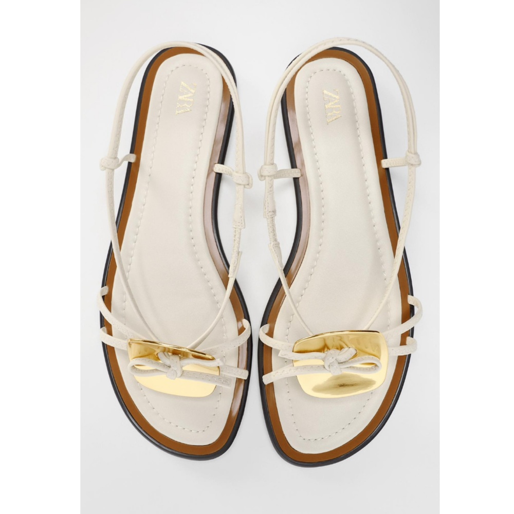 Zara Gold Detail Sandals